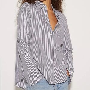 Misha Nonoo Striped Button Down Top